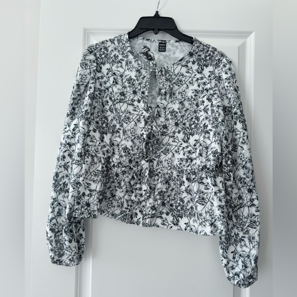 SHEIN VCAY Women’s Tie-Up Bow Shirt - Picture 3 of 6